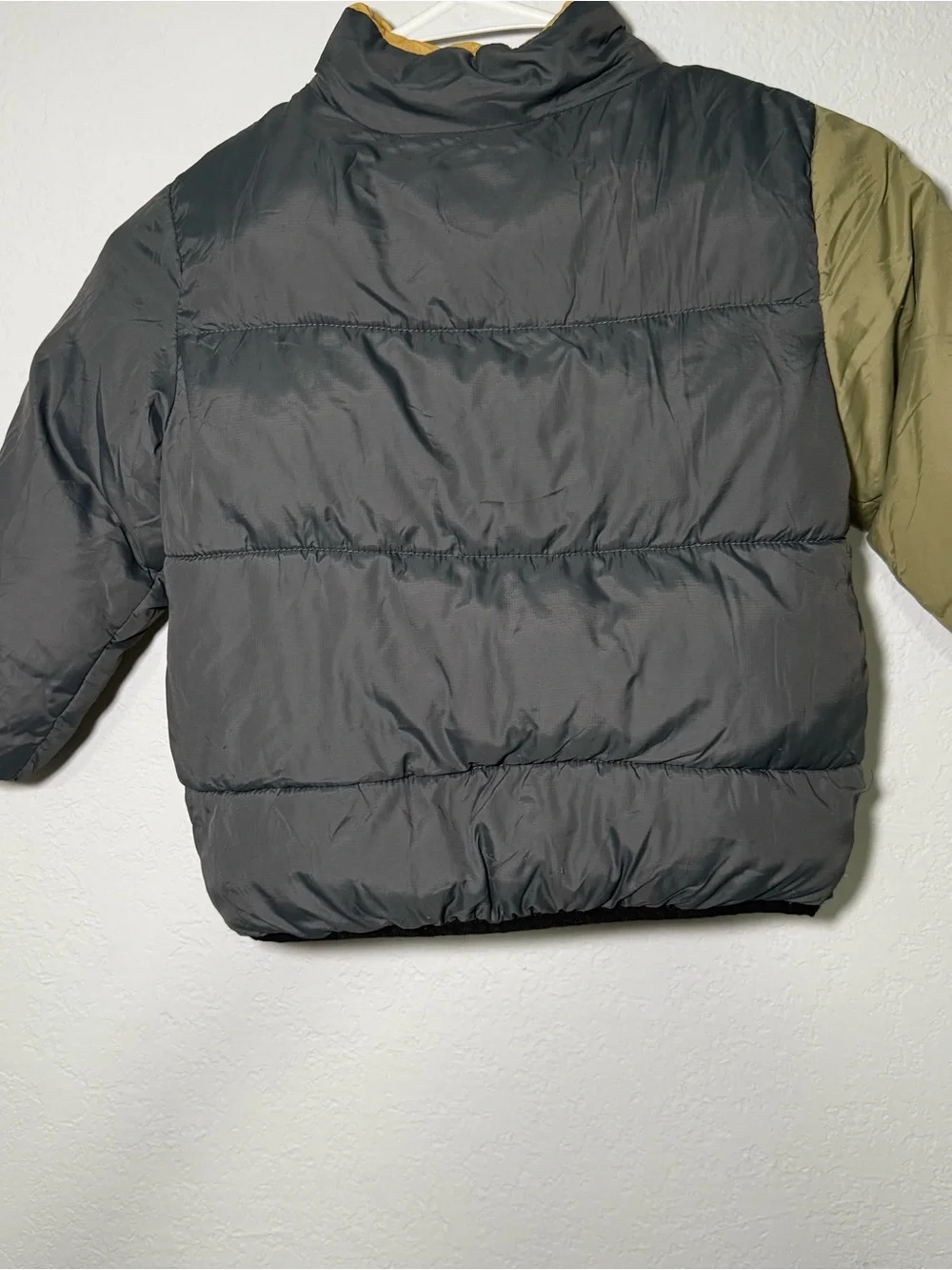 Zara Boys Girls Colorblock Puffer Coat Zip Winter Jacket Size 3-4 Years